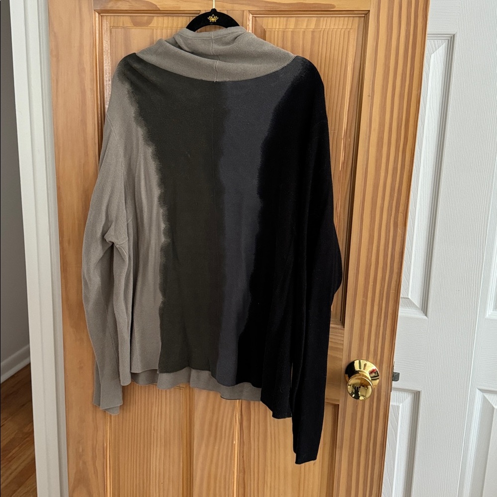 CHARLIE B Turtleneck Sweater - Black and Gray - Picture 3 of 3